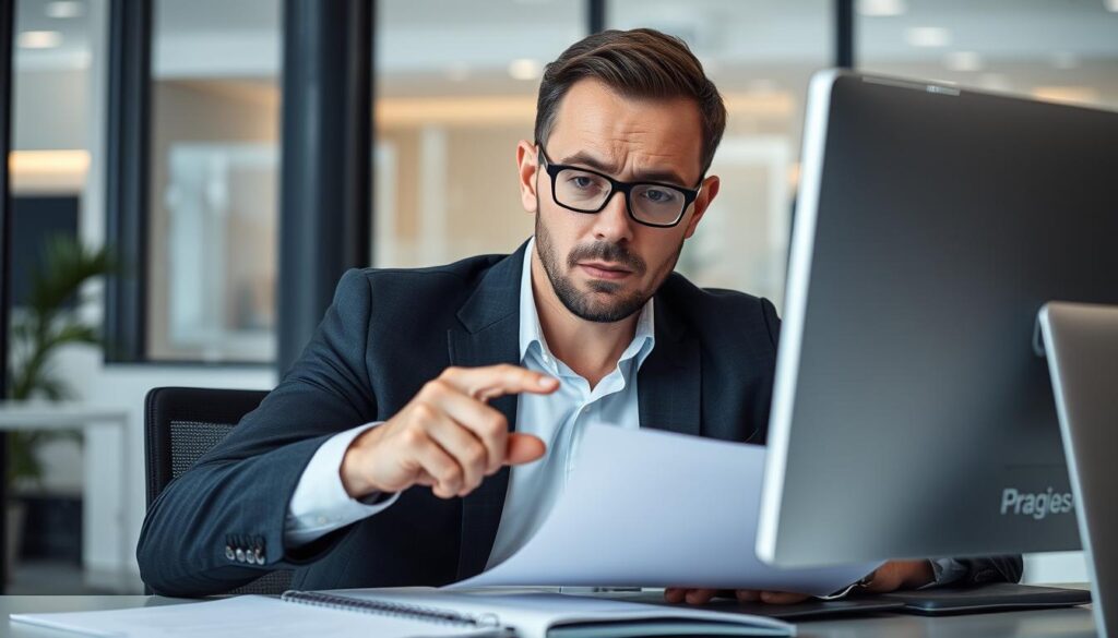 Business executive identifying compliance red flags in Cyprus company operations