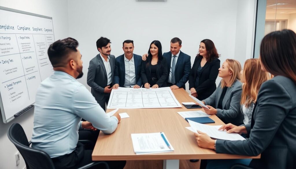 Cost-effective compliance implementation meeting in Cyprus office