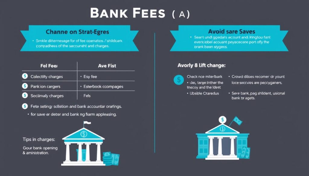 Diagram showing common bank fees and avoidance strategies